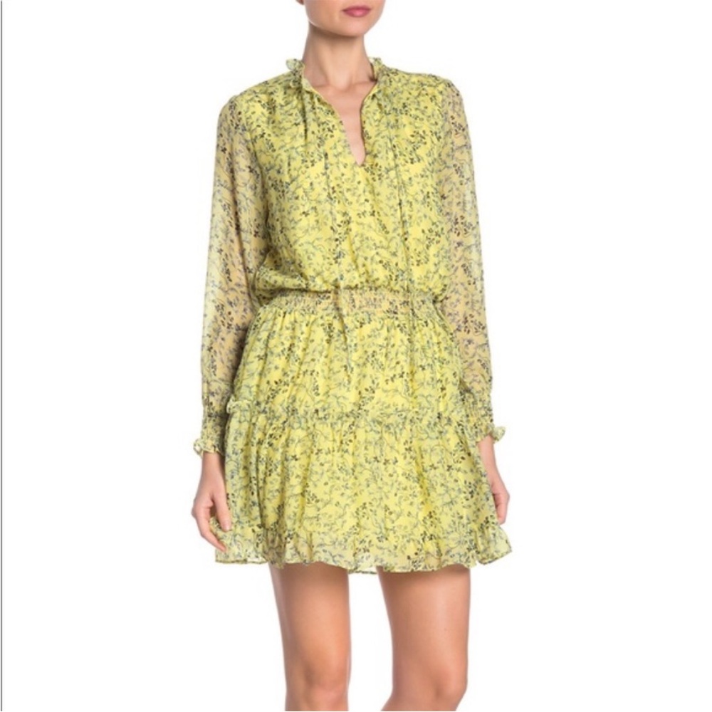 NSR Emma Floral Print Ruffle Dress Size Medium